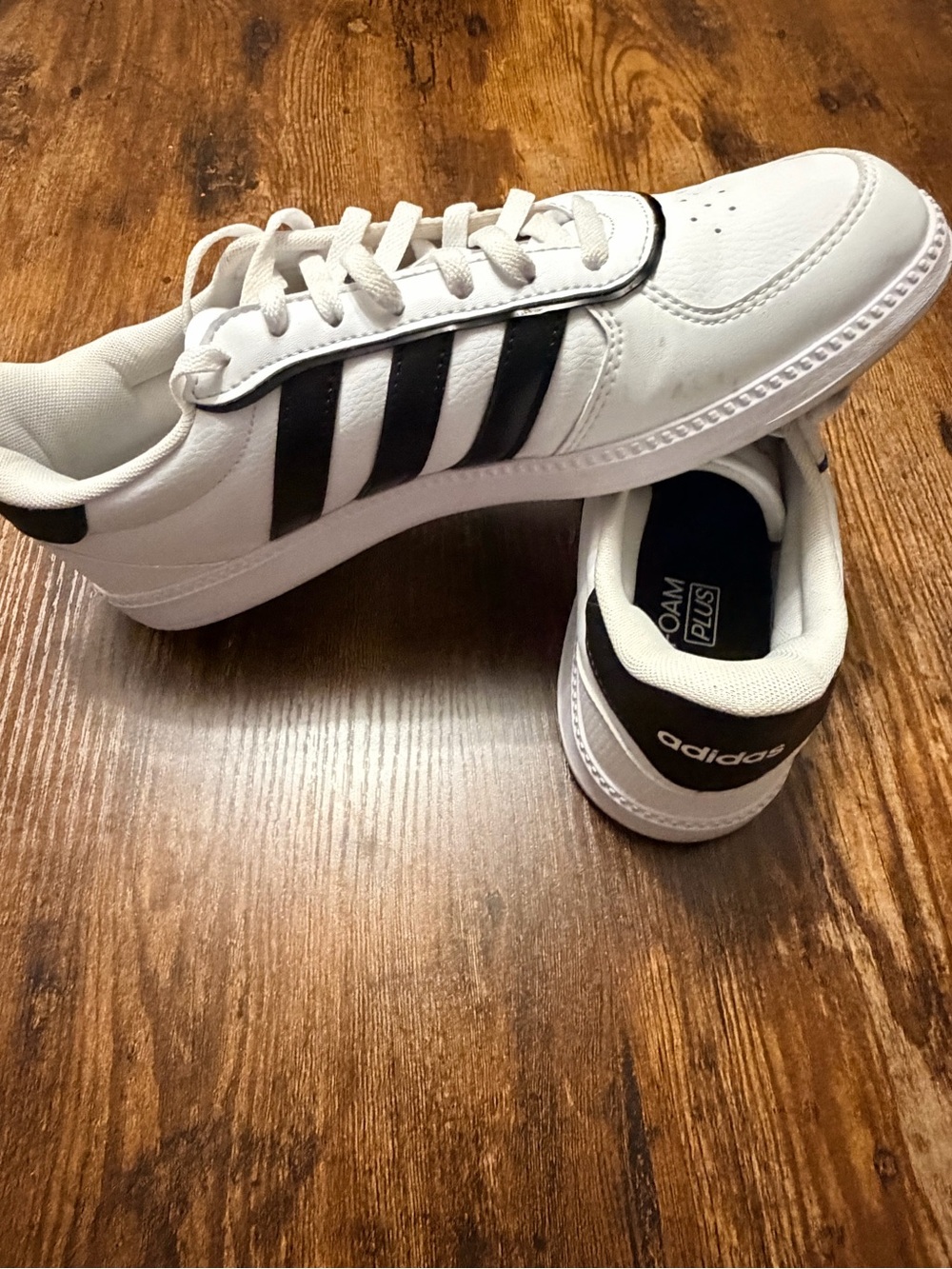 adidas White and Black Low-Top Sneakers